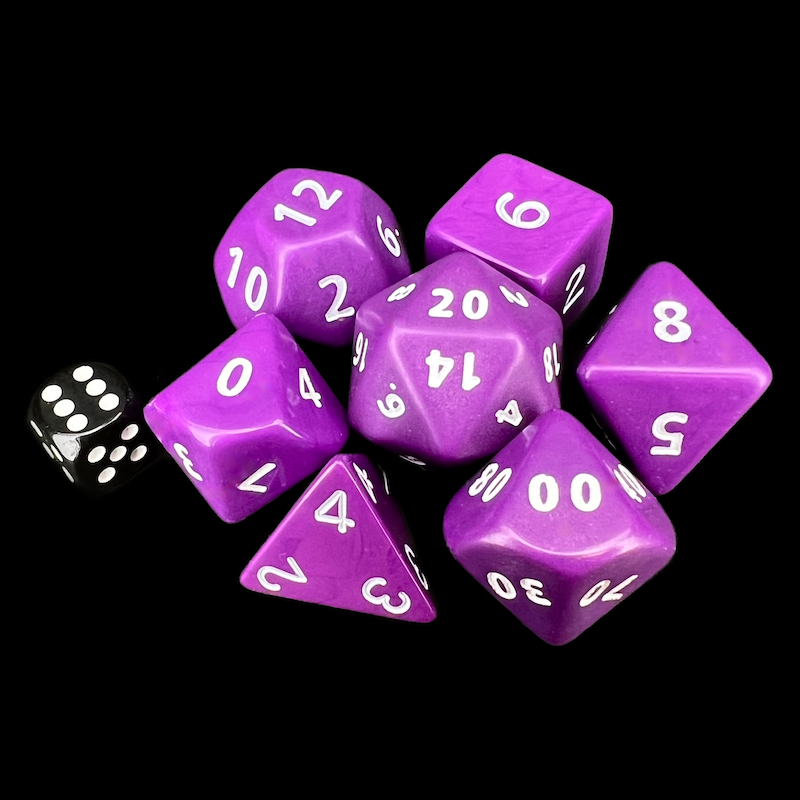 D&G Opaque Purple Jumbo Dice