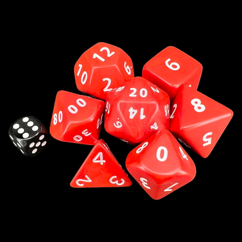 D&G Opaque Red Jumbo Dice