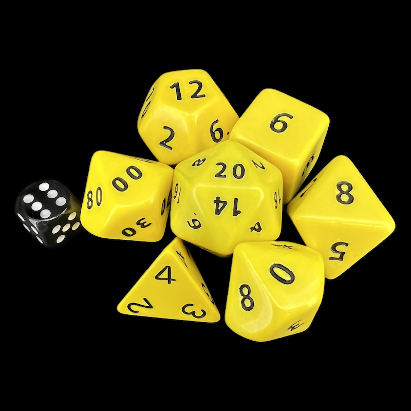 D&G Opaque Yellow Jumbo Dice