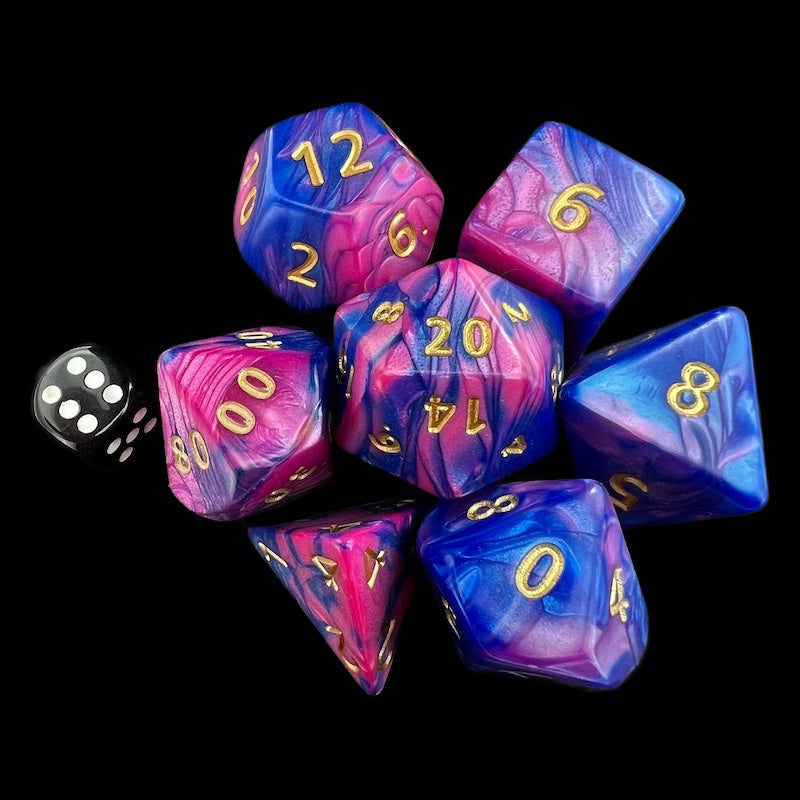 D&G Toxic Acid Purple & Blue Jumbo Dice