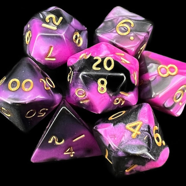 D&G Toxic Fallout Purple & Black Dice