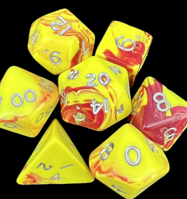 D&G Toxic Ooze Yellow & Red Dice