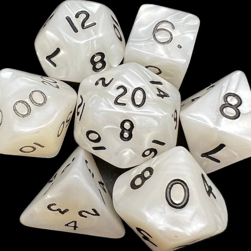D&G Pearl White & Black Dice