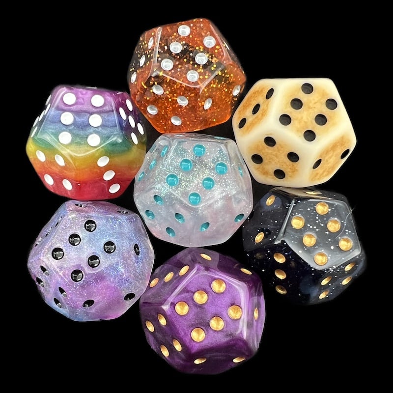 DodecaDice - 12 Sided D6 D4 D3 & D2 Dice