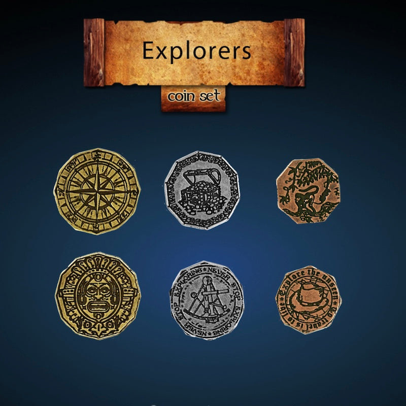 Explorers Legendary Metal Coins