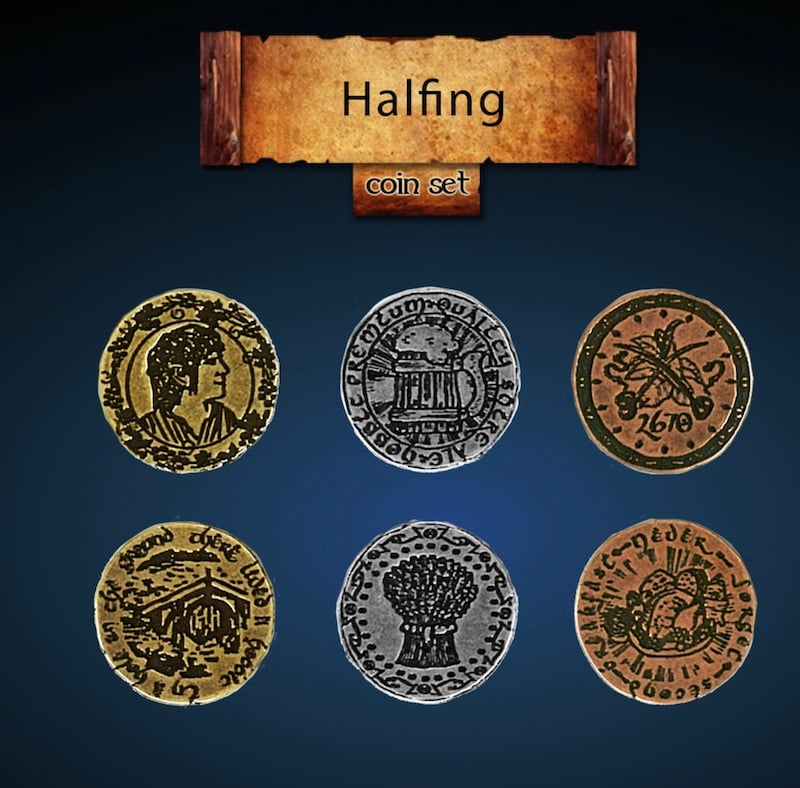 Halfling Legendary Metal Coins