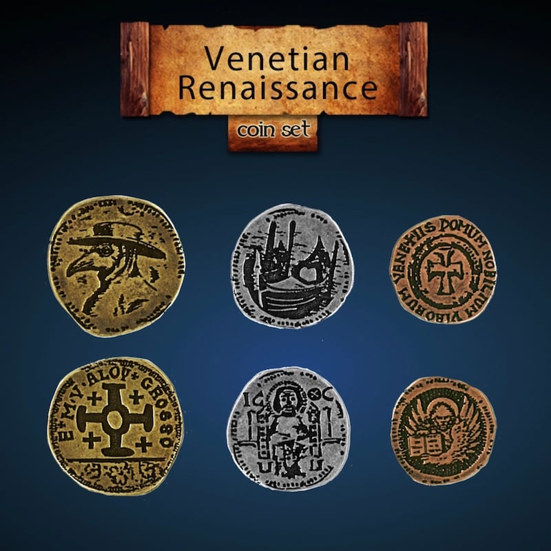 Venetian Renaissance Legendary Metal Coins