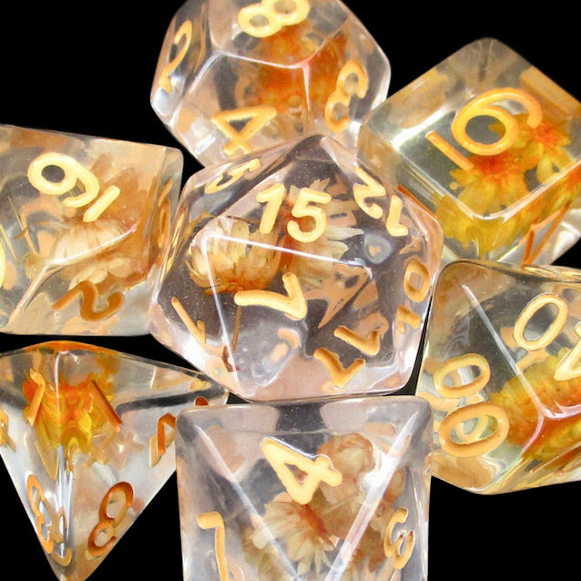 *TDSO Encapsulated Flower Orange Dice