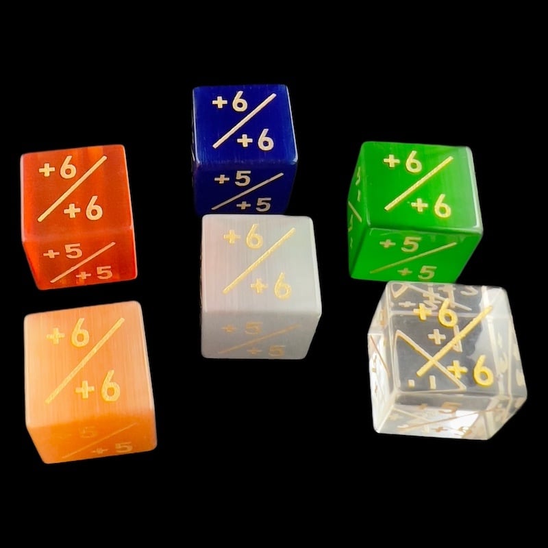 TDSO Gemstone Counter +/- D6 Dice