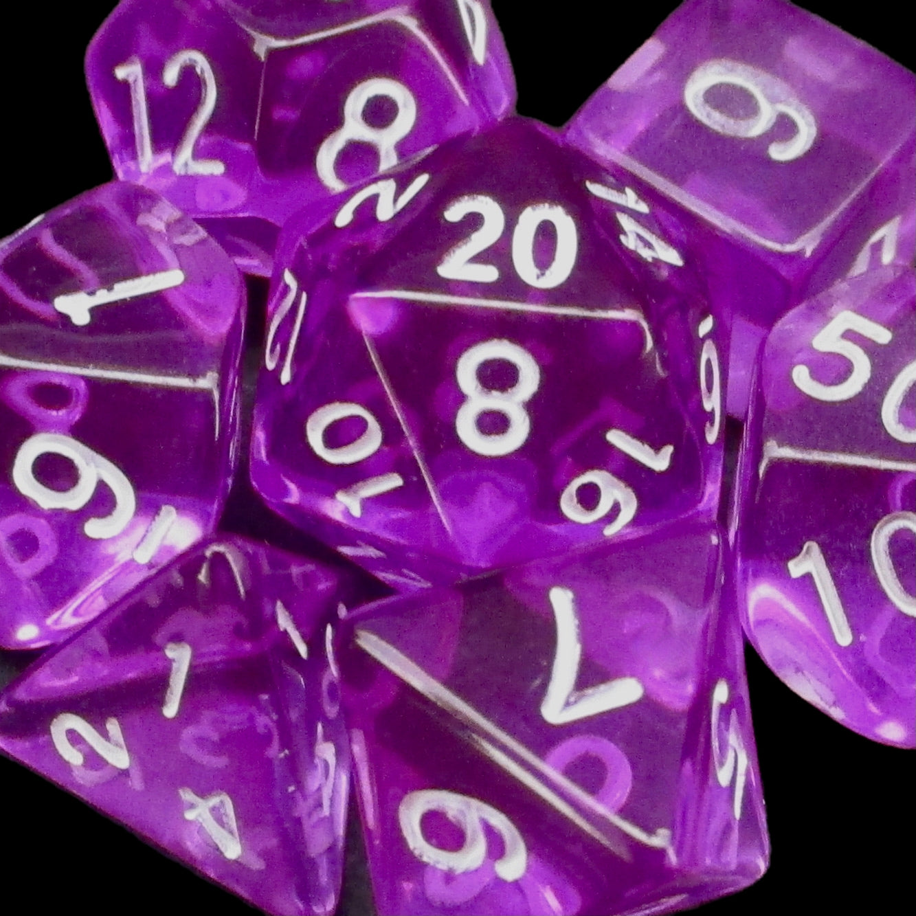 *TDSO Mini Bright Gem Amethyst Dice