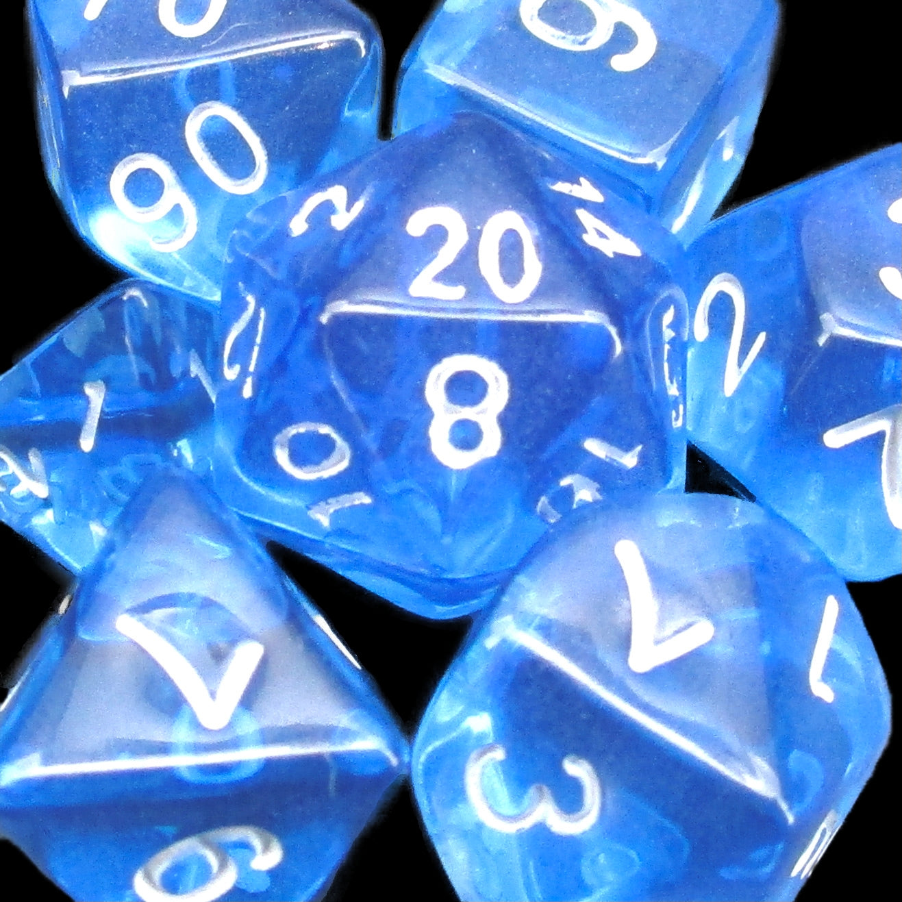 *TDSO Mini Bright Gem Cyan Dice