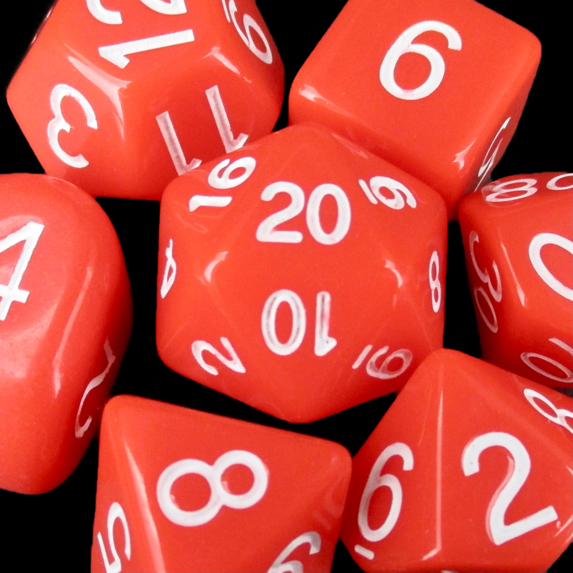 Role 4 Initiative Opaque Red & White Dice