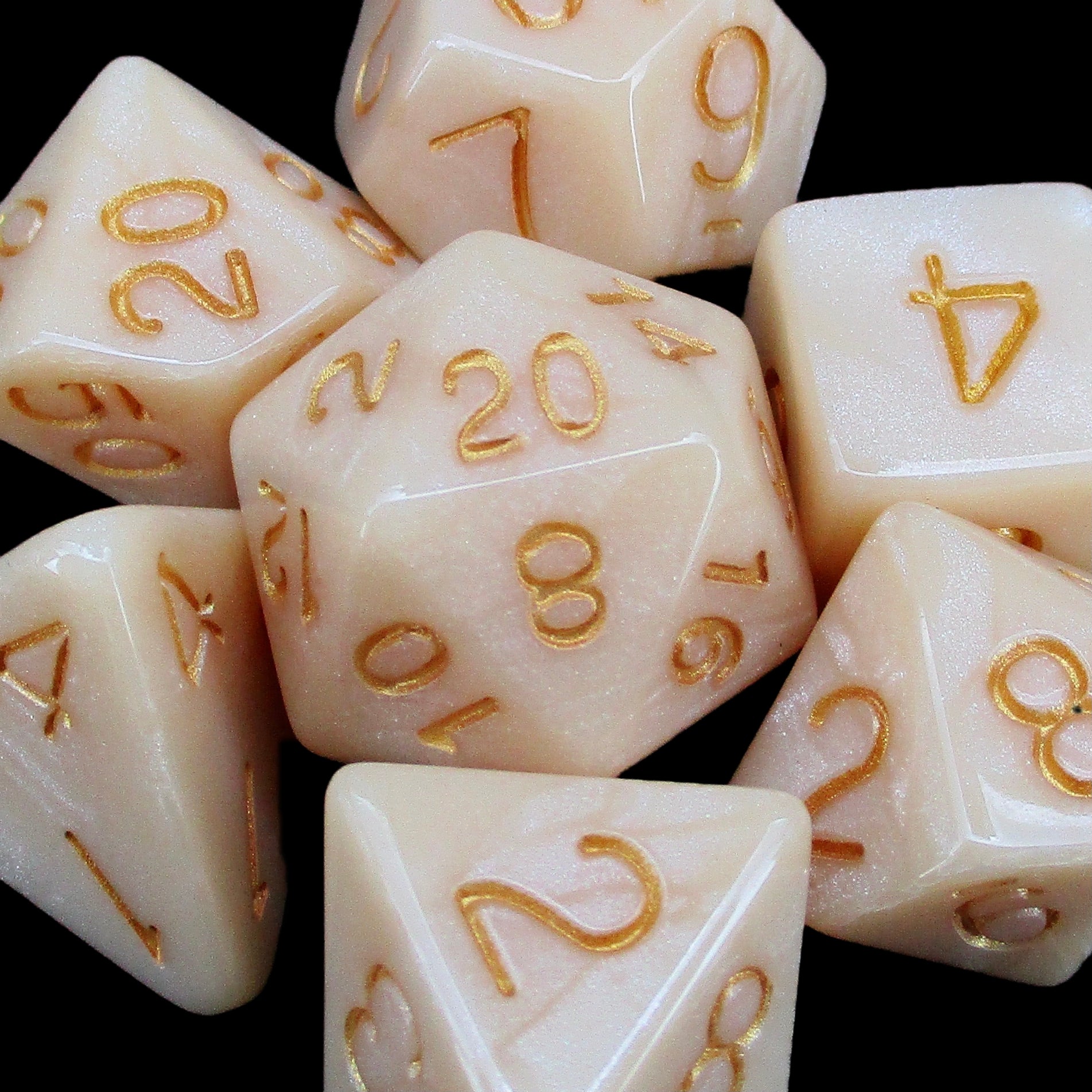 Role 4 Initiative Marble Latte Dice