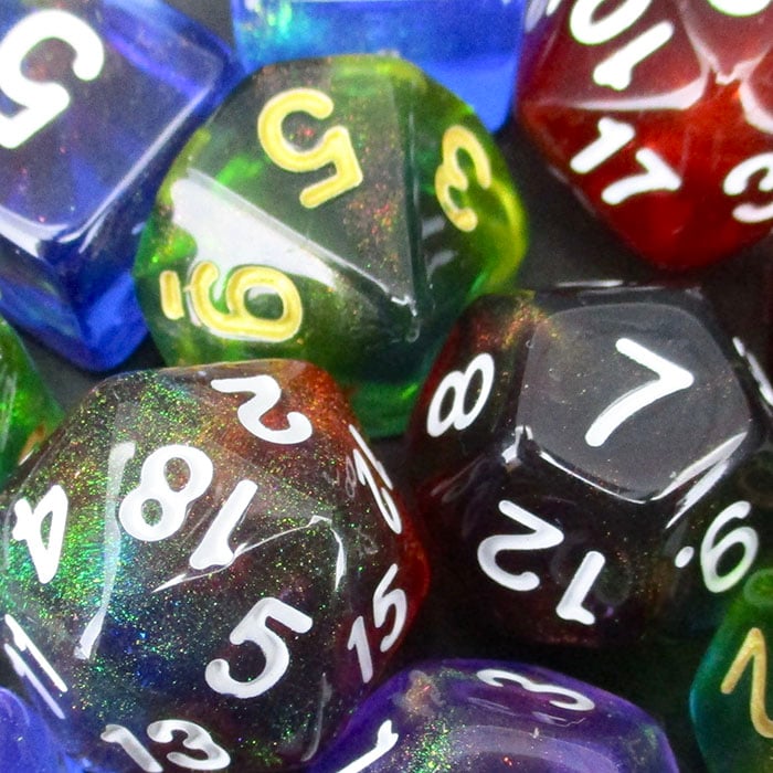 TDSO Transparent Moonstone Dice