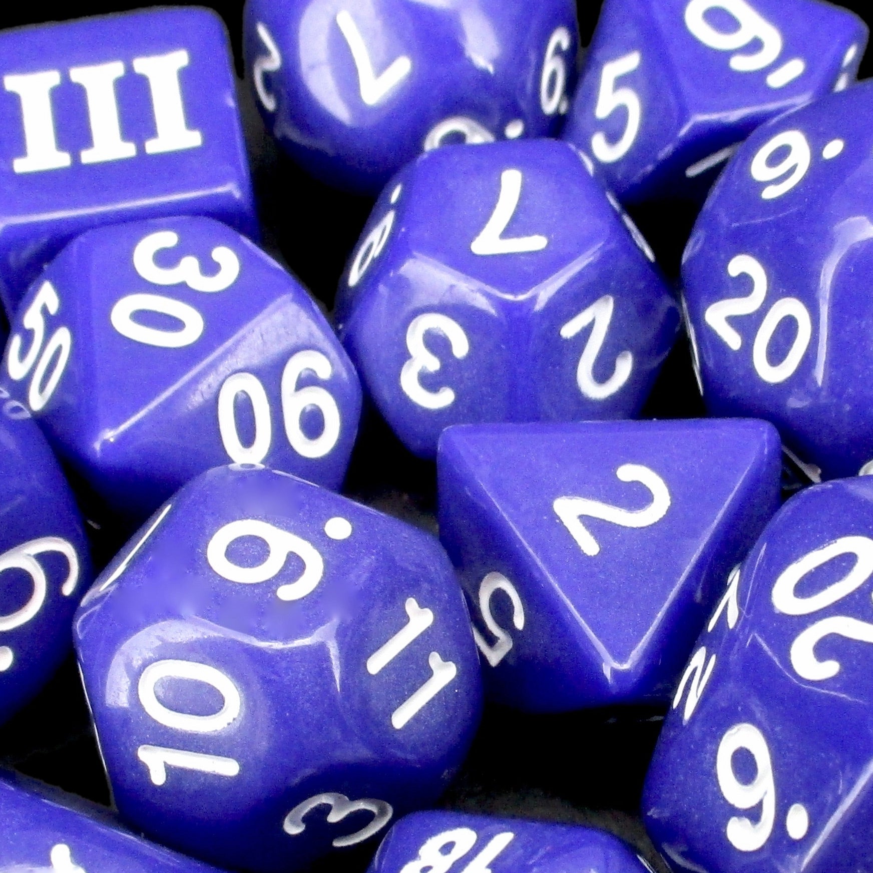 *Impact Opaque Purple & White Dice