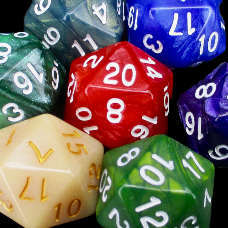 Role 4 Initiative Marble & Dragon Shimmer Dice