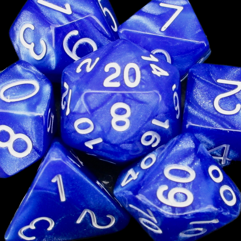 Role 4 Initiative Marble Blue Dice