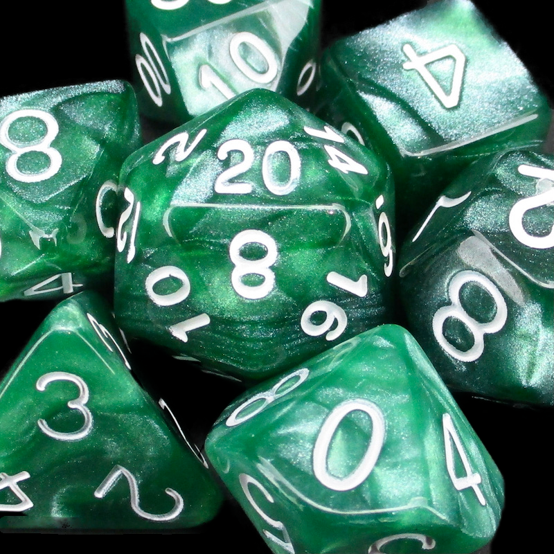 Role 4 Initiative Marble Green Dice