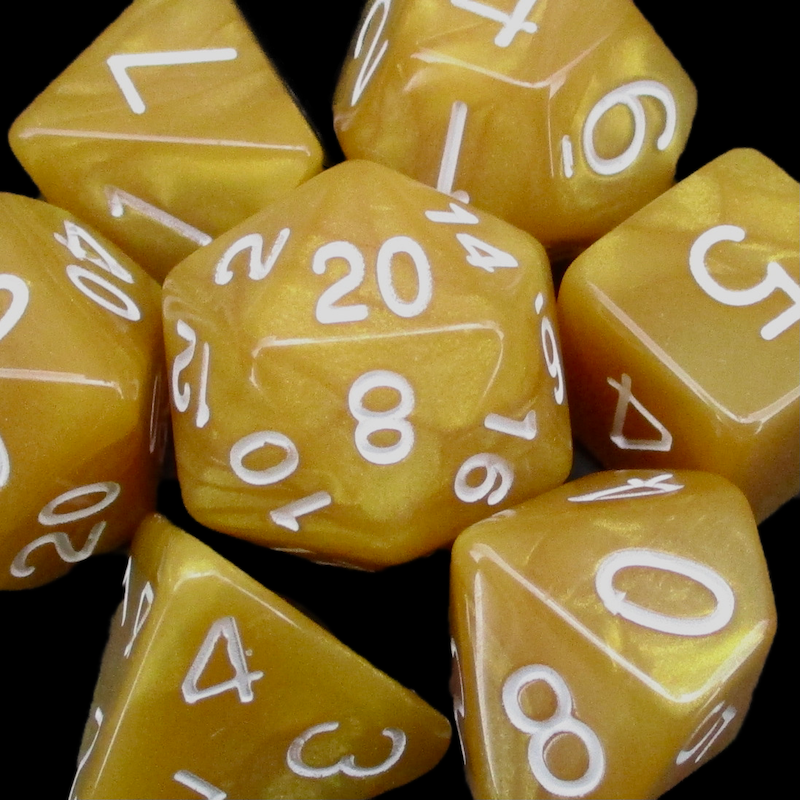 Role 4 Initiative Marble Caramel Dice