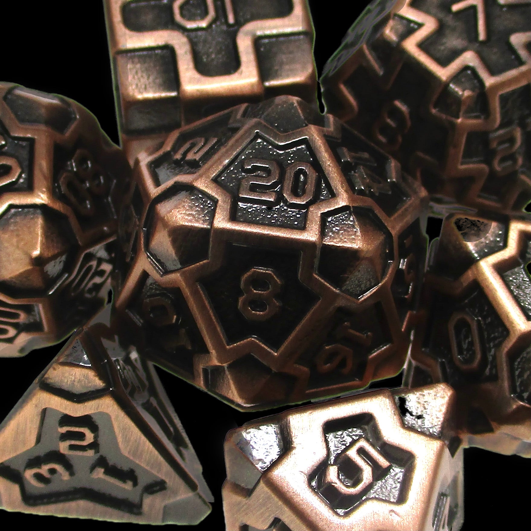 TDSO Metal Arcanist Antique Copper Dice