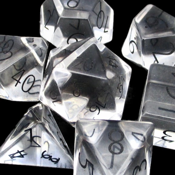 TDSO Zircon Glass Diamond & Black Dice
