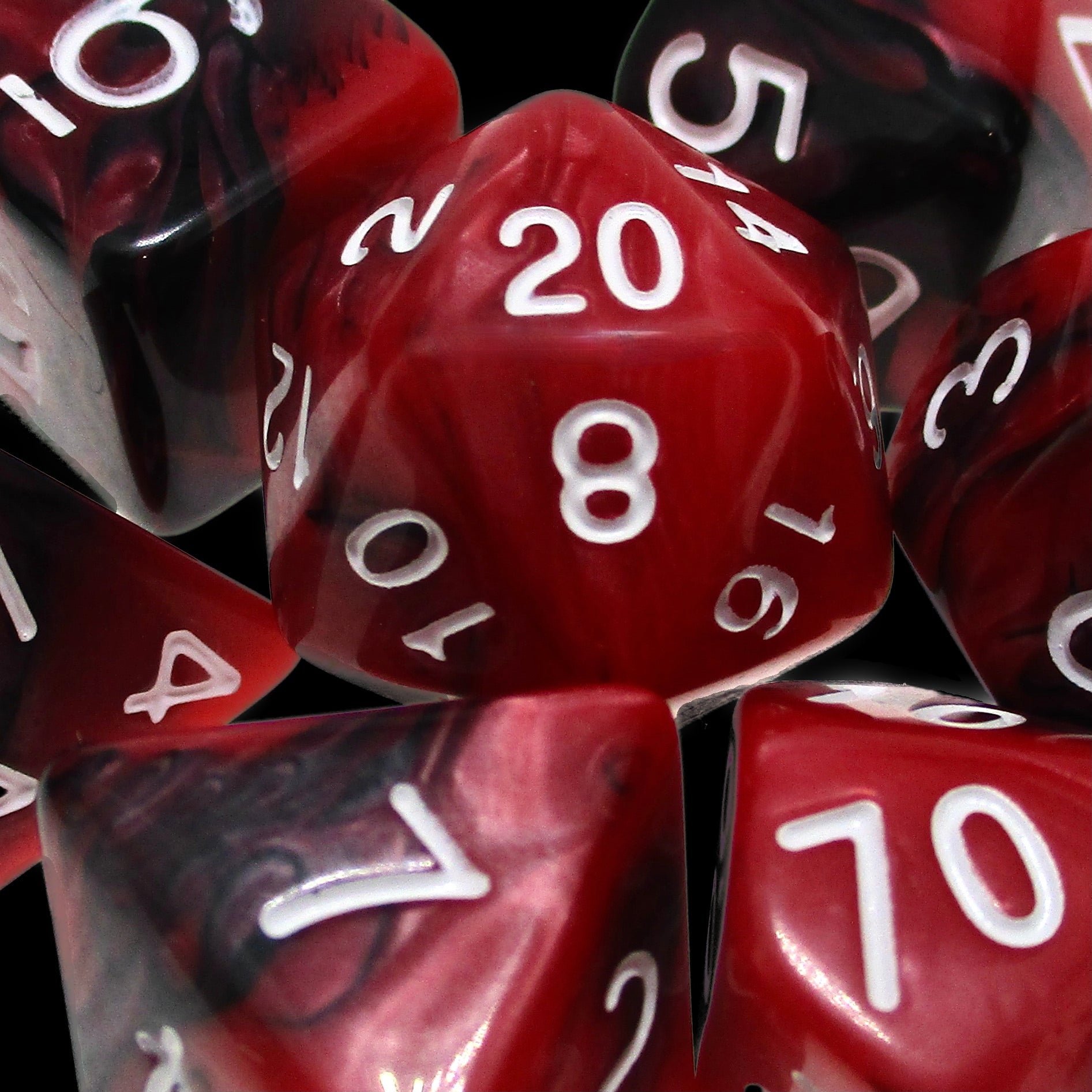 TDSO Duel Black & Red With White Dice