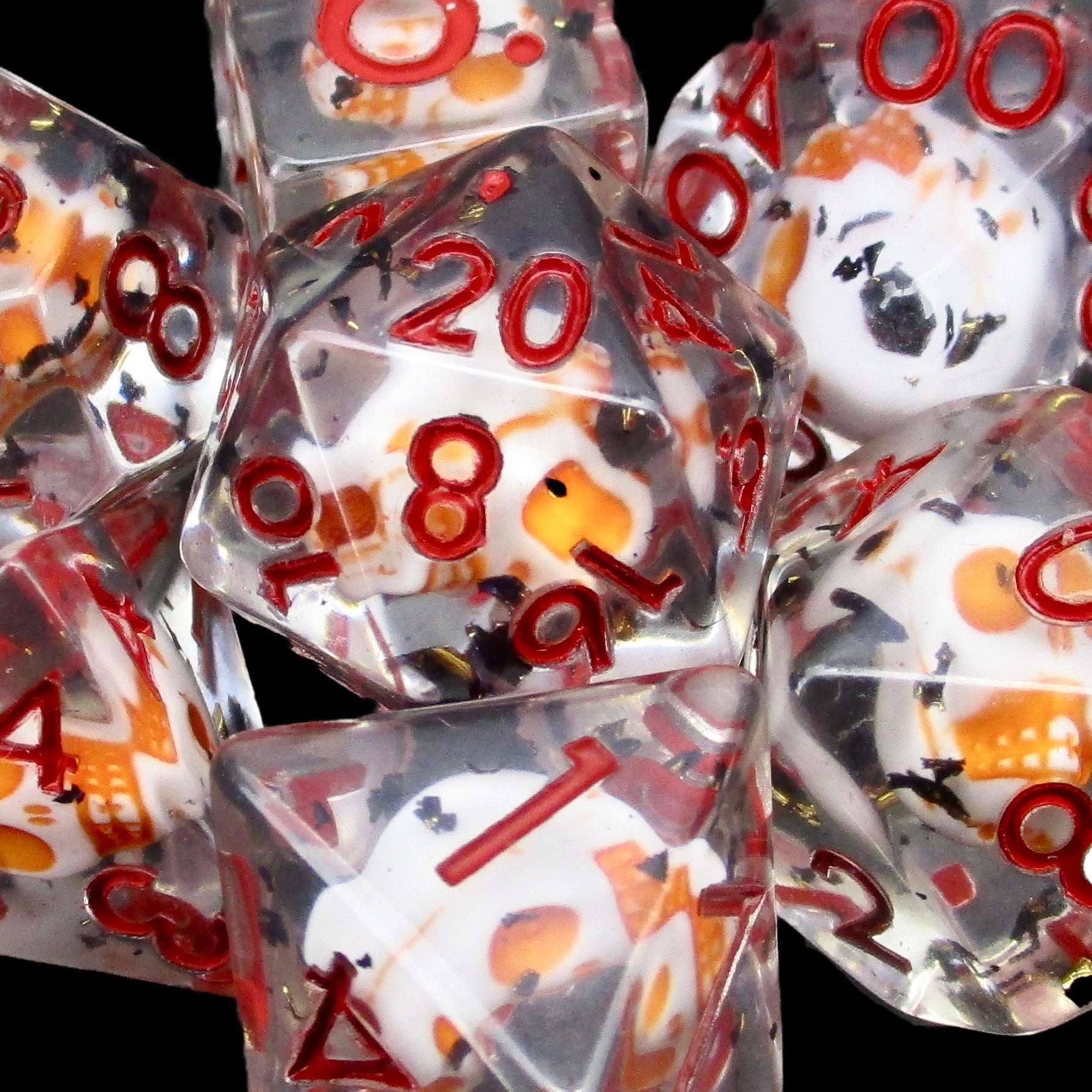 TDSO Encased Skull Bone & Red Dice