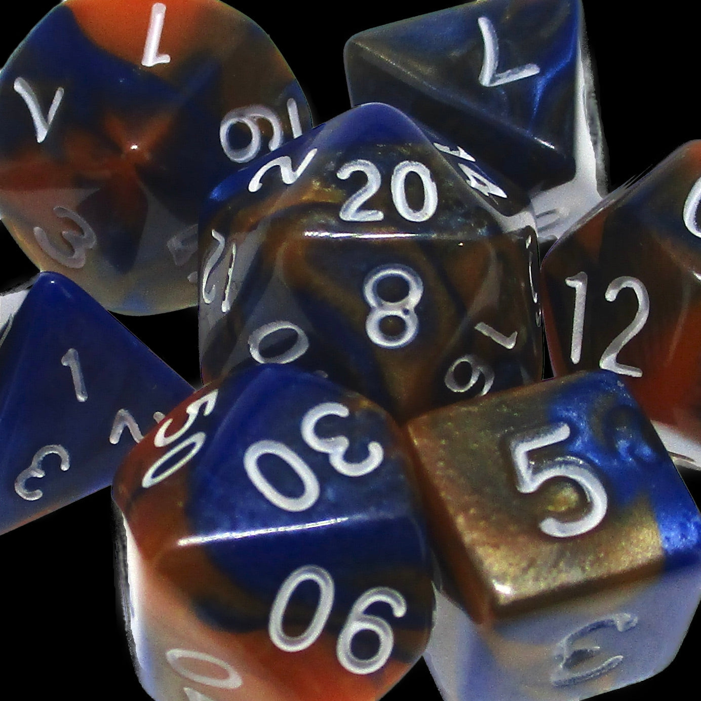 *TDSO Mini Duel Blue & Orange Dice