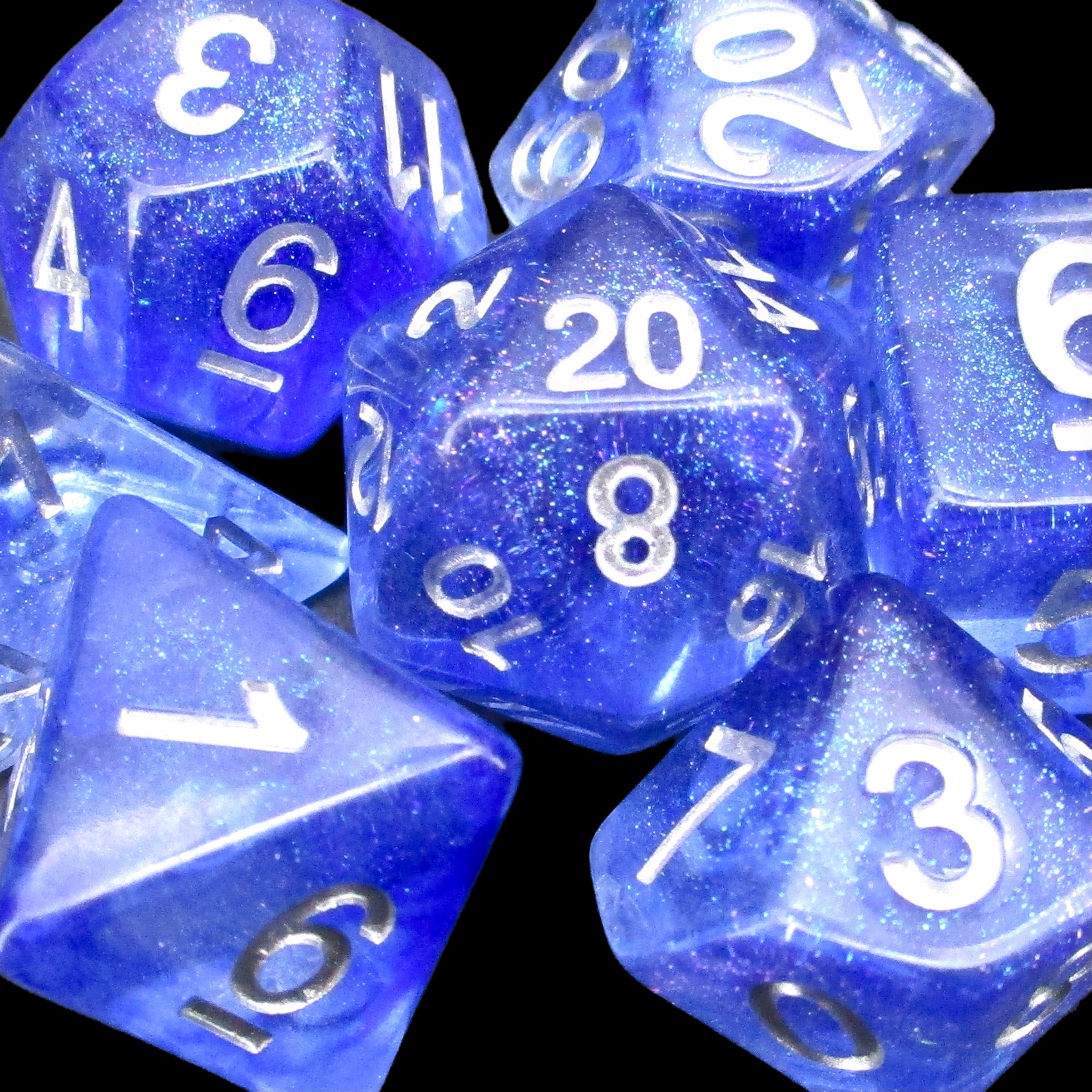 TDSO Galaxy Glitter Blue Veil Dice