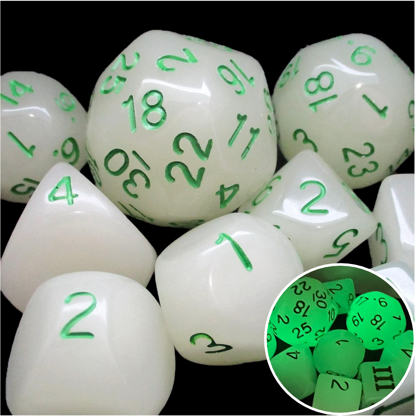 *Impact Unleashed Arcana Lightning Bolt Glow in the Dark Dice