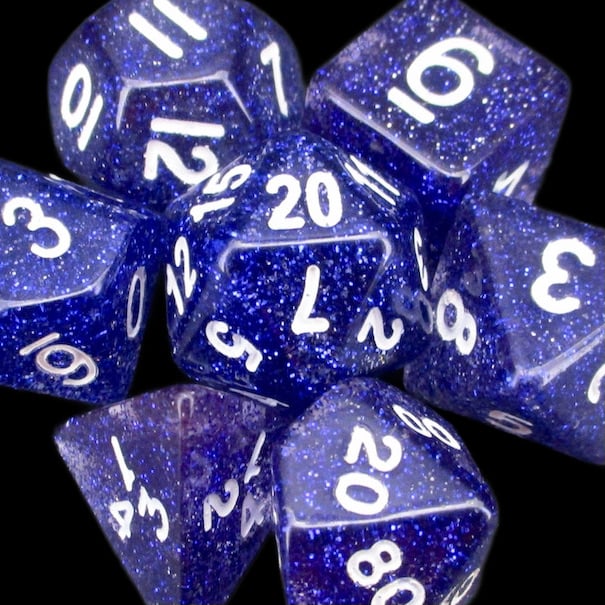 Koplow Glitter Blue Dice