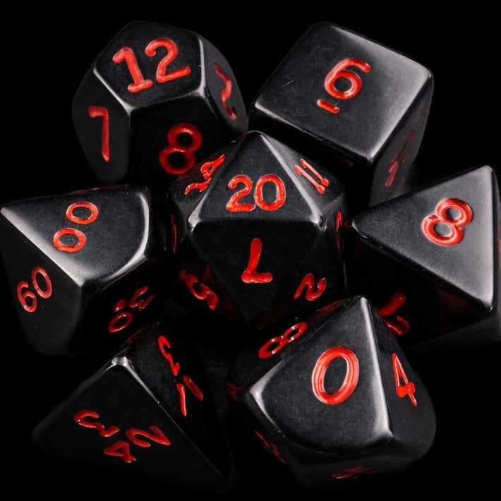 Koplow Opaque Black & Red Dice
