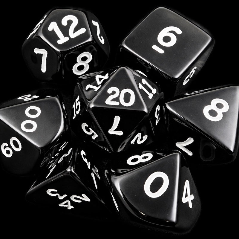 Koplow Opaque Black & White Dice