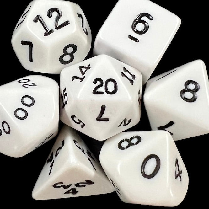 Koplow Opaque White & Black Dice