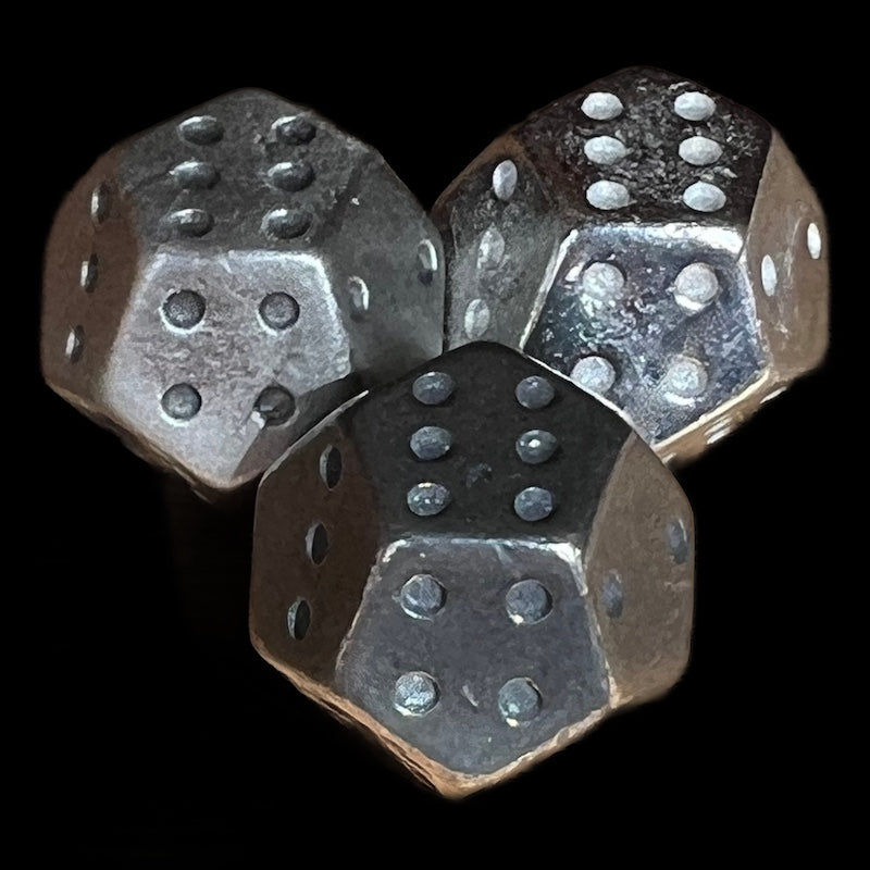 Metal Handcrafted DodecaDice Double D6 12 Sided Spot Dice