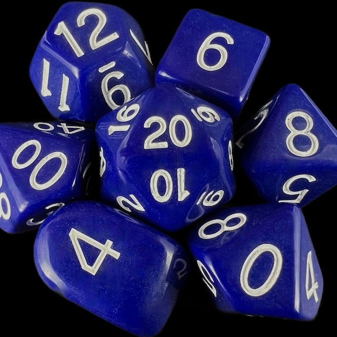 Role 4 Initiative Opaque Dark Blue & White Dice