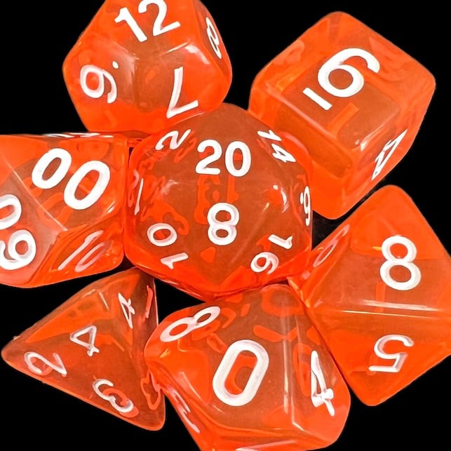 TDSO Bright Gem Fire Opal Dice