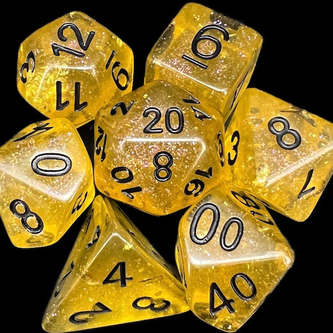TDSO Confetti Gold & Black Dice