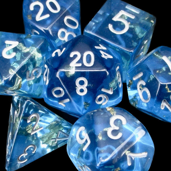 TDSO Confetti Teal & Gold Dice