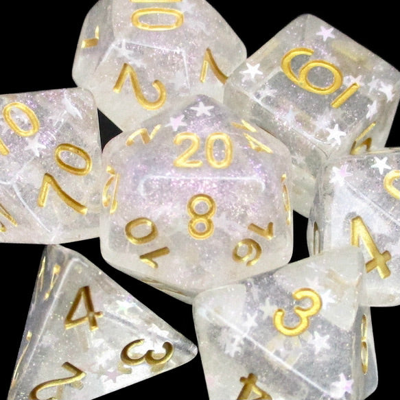 TDSO Confetti White Wizard Dice