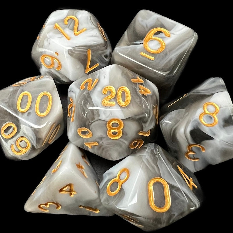 TDSO Duel Black & White Dice