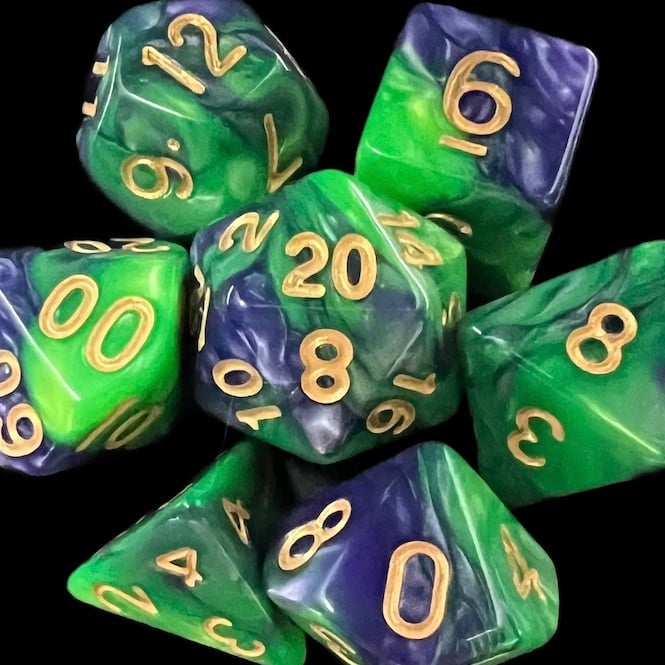 TDSO Duel Blue & Green Dice