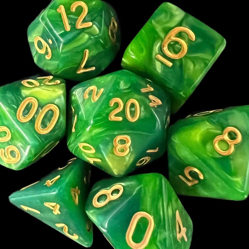 TDSO Duel Dark Green & Light Green Dice