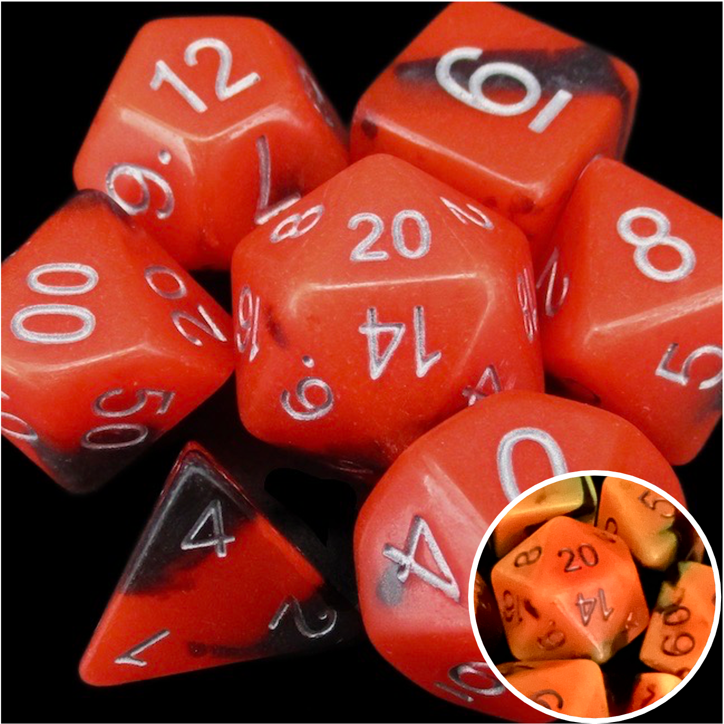 *TDSO Duel Lava & Black Glow in the Dark Dice