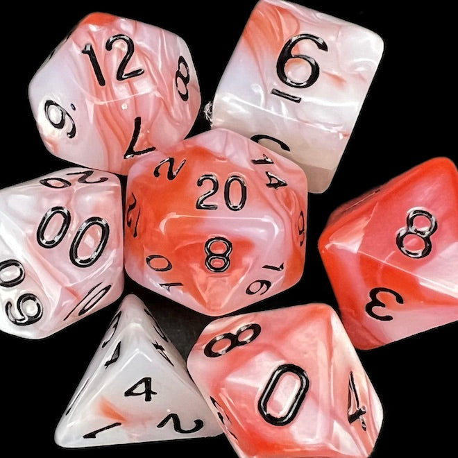 TDSO Duel Pearl Red & White With Black Dice
