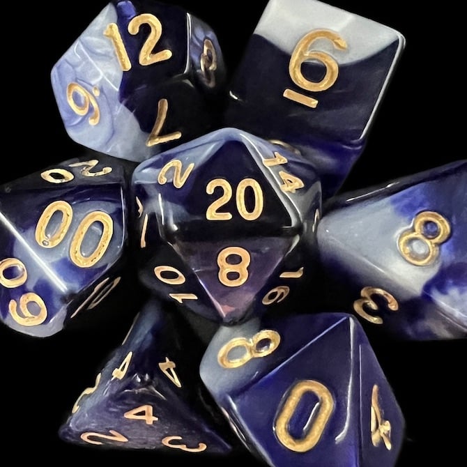 TDSO Duel Purple & Pearl White Dice