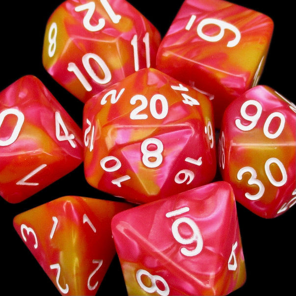 TDSO Duel Rose & Saffron Yellow Dice