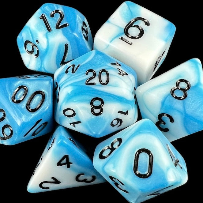 TDSO Duel Teal & White Dice
