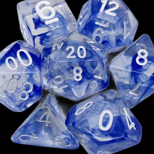 TDSO Eldritch Swirl Blue Dice