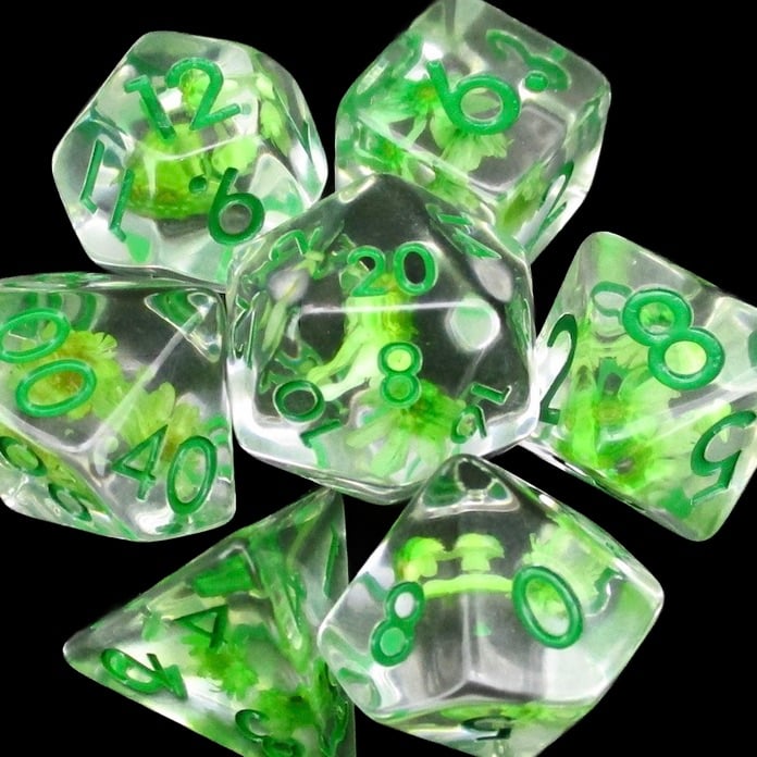*TDSO Encapsulated Flower Green Dice